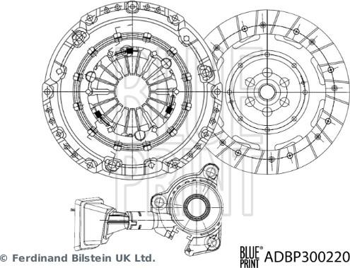 Blue Print ADBP300220 - Set ambreiaj aaoparts.ro