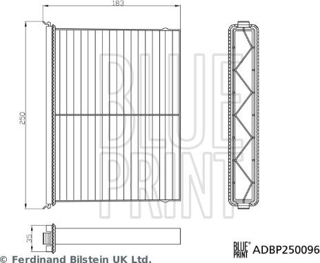 Blue Print ADBP250096 - Filtru, aer habitaclu aaoparts.ro