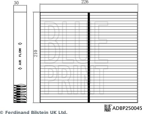 Blue Print ADBP250045 - Filtru, aer habitaclu aaoparts.ro