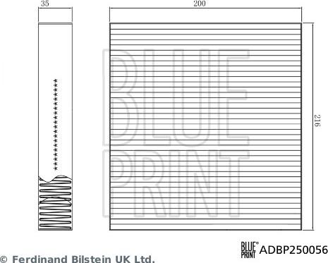 Blue Print ADBP250056 - Filtru, aer habitaclu aaoparts.ro