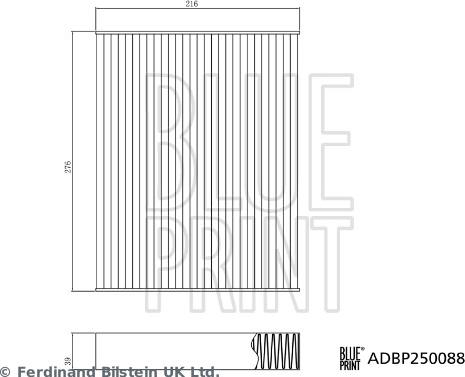 Blue Print ADBP250088 - Filtru, aer habitaclu aaoparts.ro