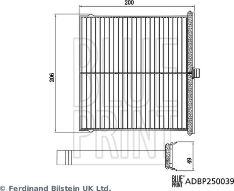 Blue Print ADBP250039 - Filtru, aer habitaclu aaoparts.ro