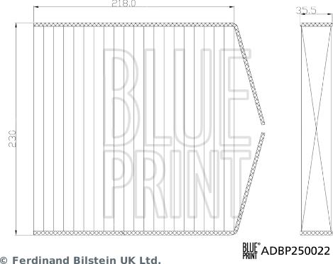 Blue Print ADBP250022 - Filtru, aer habitaclu aaoparts.ro