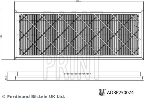 Blue Print ADBP250074 - Filtru, aer habitaclu aaoparts.ro