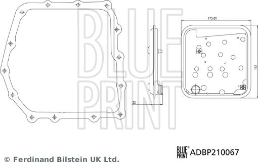 Blue Print ADBP210067 - Filtru hidraulic, cutie de viteze automata aaoparts.ro