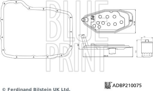 Blue Print ADBP210075 - Filtru hidraulic, cutie de viteze automata aaoparts.ro