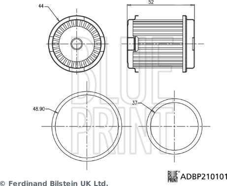 Blue Print ADBP210101 - Filtru hidraulic, cutie de viteze automata aaoparts.ro