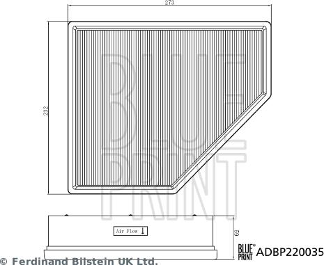 Blue Print ADBP220035 - Filtru aer aaoparts.ro