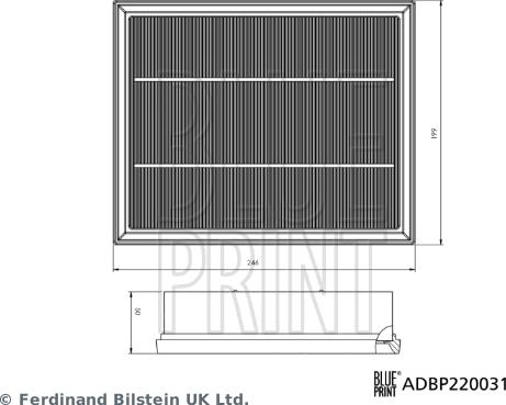 Blue Print ADBP220031 - Filtru aer aaoparts.ro