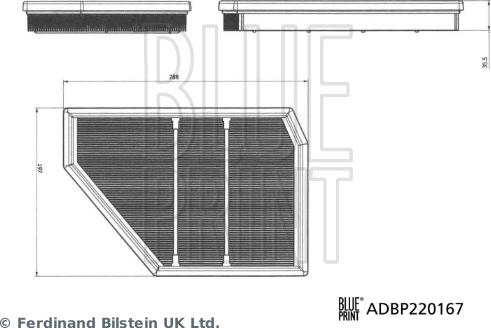 Blue Print ADBP220167 - Filtru aer aaoparts.ro