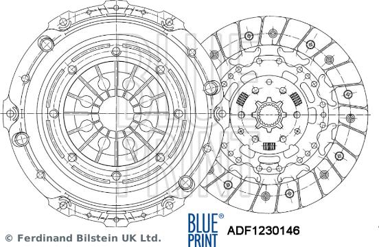 Blue Print ADF1230146 - Set ambreiaj aaoparts.ro