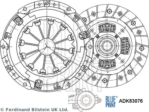 Blue Print ADK83076 - Set ambreiaj aaoparts.ro