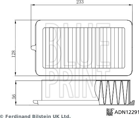 Blue Print ADN12291 - Filtru aer aaoparts.ro