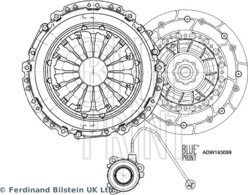 Blue Print ADW193099 - Set ambreiaj aaoparts.ro