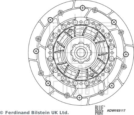 Blue Print ADW193117 - Disc ambreiaj aaoparts.ro