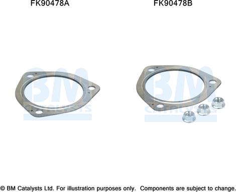 BM Catalysts FK90478 - Set montare, catalizator aaoparts.ro