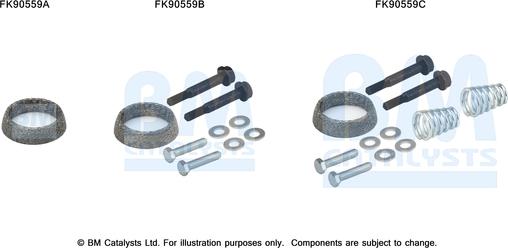 BM Catalysts FK90559 - Set montare, catalizator aaoparts.ro