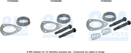 BM Catalysts FK90608 - Set montare, catalizator aaoparts.ro