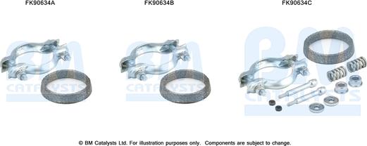 BM Catalysts FK90634 - Set montare, catalizator aaoparts.ro
