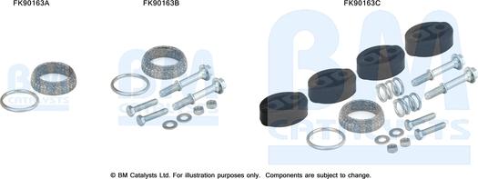 BM Catalysts FK90163 - Set montare, catalizator aaoparts.ro