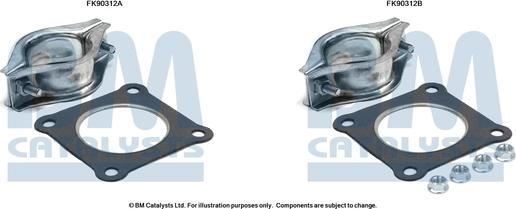 BM Catalysts FK90312 - Set montare, catalizator aaoparts.ro