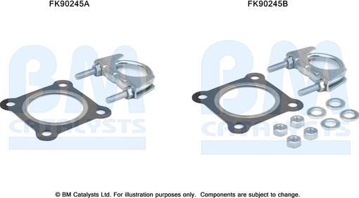 BM Catalysts FK90245 - Set montare, catalizator aaoparts.ro
