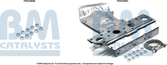 BM Catalysts FK91480 - Set montare, catalizator aaoparts.ro