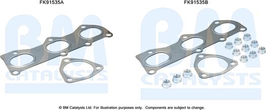 BM Catalysts FK91535 - Set montare, catalizator aaoparts.ro