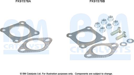 BM Catalysts FK91578 - Set montare, catalizator aaoparts.ro