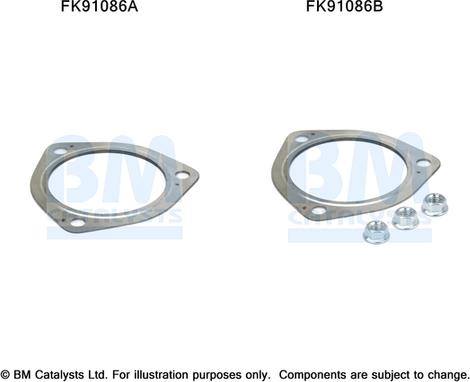 BM Catalysts FK91086 - Set montare, catalizator aaoparts.ro