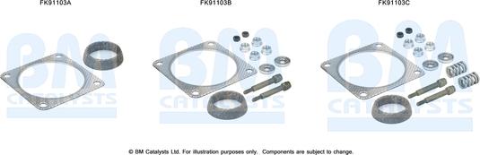 BM Catalysts FK91103 - Set montare, catalizator aaoparts.ro