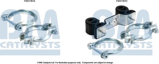 BM Catalysts FK91787 - Set montare, catalizator aaoparts.ro