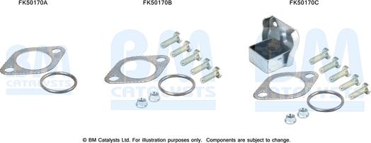 BM Catalysts FK50170 - Set montare, toba de esapament aaoparts.ro