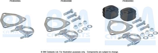 BM Catalysts FK80406 - Set montare, catalizator aaoparts.ro