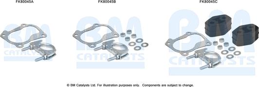 BM Catalysts FK80045 - Set montare, catalizator aaoparts.ro