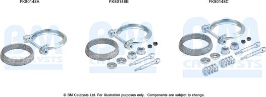 BM Catalysts FK80148 - Set montare, catalizator aaoparts.ro