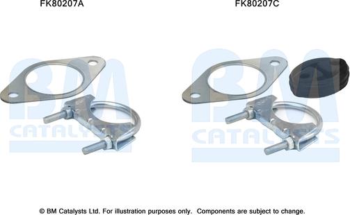 BM Catalysts FK80207 - Set montare, catalizator aaoparts.ro