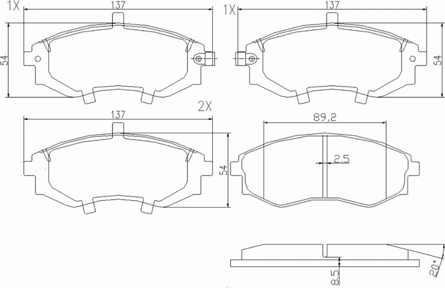 BOGAP Y8210109 - Set placute frana,frana disc aaoparts.ro
