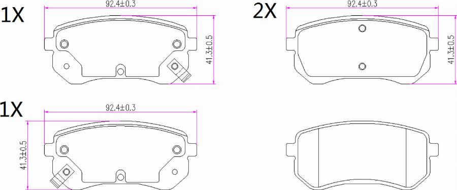 BOGAP Y8210123 - Set placute frana,frana disc aaoparts.ro