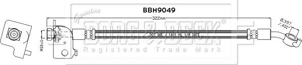 Borg & Beck BBH9049 - Furtun frana aaoparts.ro