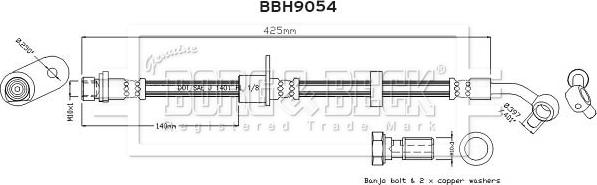 Borg & Beck BBH9054 - Furtun frana aaoparts.ro