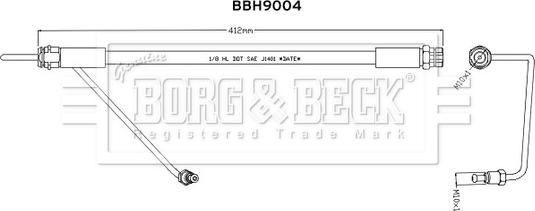 Borg & Beck BBH9004 - Furtun frana aaoparts.ro