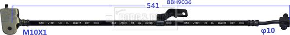 Borg & Beck BBH9036 - Furtun frana aaoparts.ro