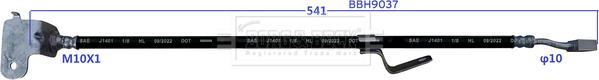 Borg & Beck BBH9037 - Furtun frana aaoparts.ro