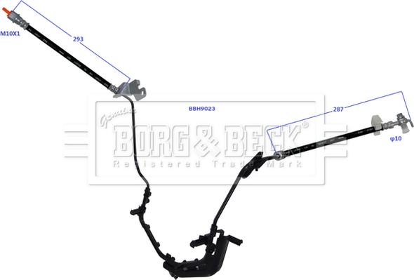 Borg & Beck BBH9023 - Furtun frana aaoparts.ro