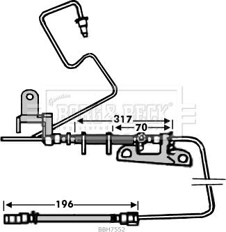Borg & Beck BBH7552 - Furtun frana aaoparts.ro