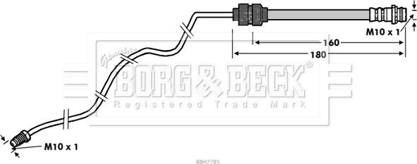 Borg & Beck BBH7785 - Furtun frana aaoparts.ro