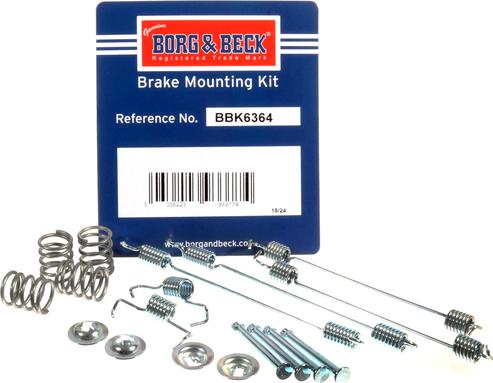 Borg & Beck BBK6364 - Set accesorii, sabot de frana aaoparts.ro