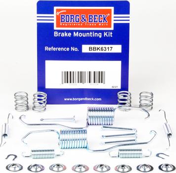 Borg & Beck BBK6317 - Set accesorii, sabot de frana aaoparts.ro