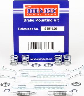 Borg & Beck BBK6251 - Set accesorii, sabot de frana aaoparts.ro